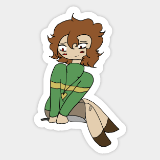 Chara Dreemurr Undertale Chibi Sticker, Pin, + Others Sticker